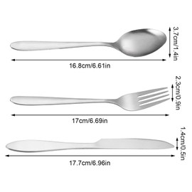 Edelstahl Besteck Set, 4 Stück Essbesteck Messer Gabel Löffel Tafelbesteck, Tragbare Campingbesteck Silber Outdoor Reisebesteck, Leichtes Besteck 1 Person Büro Schule Lunch Picknick Geschirr (Schwarz)