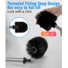 Ceramic Toilet Brush & Holder Set - Freestanding Deep-Cleaning Toilet