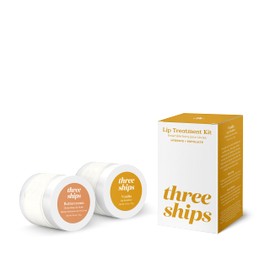 Three Ships - Lip Treatment Kit | Buttercream Lip Mask + Vanilla Lip Exfoliator | Smooth, Nourish, Plump | Cruelty-Free, Vegan, Paraben-Free, Sensitive Skin Safe