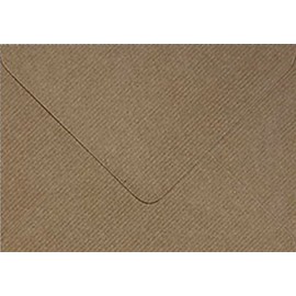 Tiger Club 20 Pack A6 C6 Plain Ribbed Recycled Kraft Card Envelopes Natural Brown (114x162mm) Self-Seal
