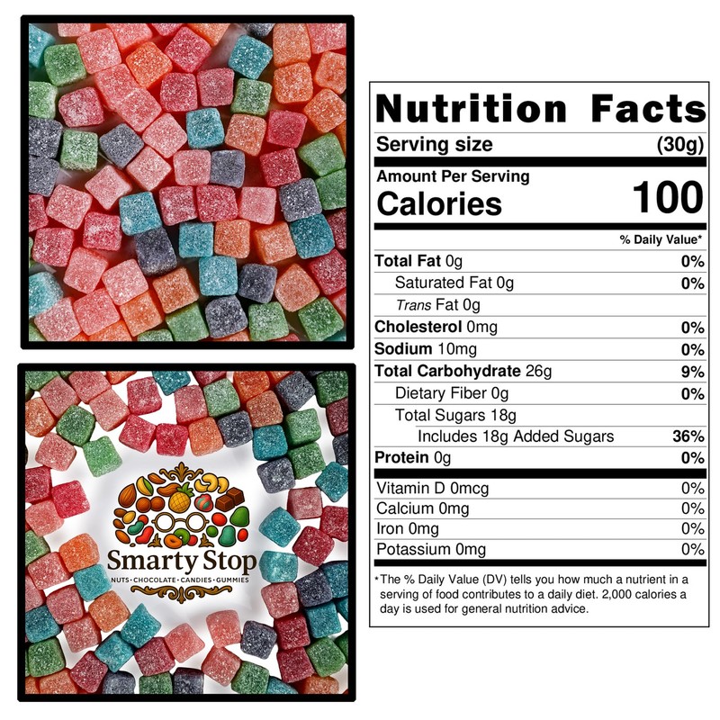 Smarty Stop Sour Chewy Candy Cubes (2 Pound (Pack of