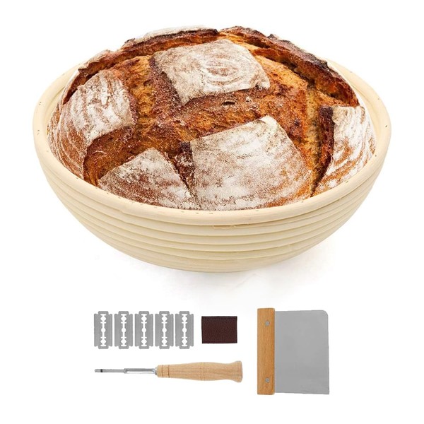 Proofing Basket, 23 cm Bread Proofing Baskets for Sourdough, Includes