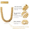 Halukakah Cuban Link Chain for Men Iced Out,15MM Men's Gold