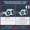 Rechargable Super Bright LED Flashlight Color Streamer Ring Anti-Tangle Retractable