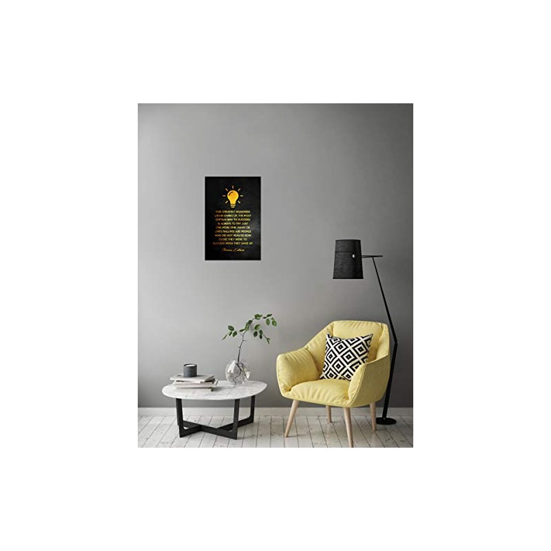 artboxONE Poster 30 x 20 cm Typography Thomas Edison Success