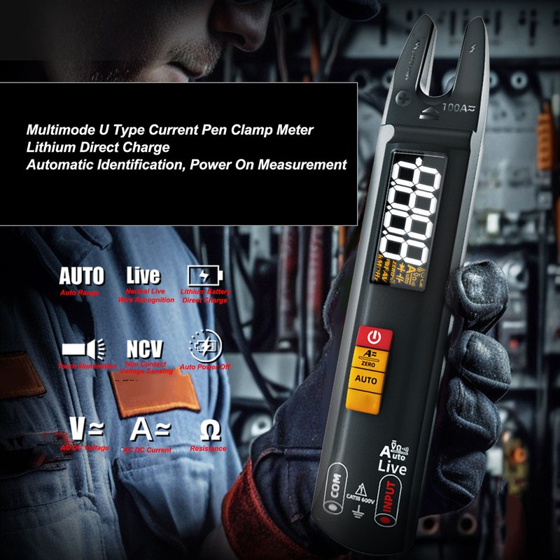 Clamp Multimeter Smart U Shape 3 in 1 High Accuracy