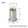 50 pcs Flat Head Stainless Steel (304) Pulling Rivet Nuts