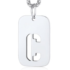 Dog Tag Necklace Stainless Steel Mens Pendant Mens Jewellery Hip Hop Men's Necklaces Gifts for Christmas