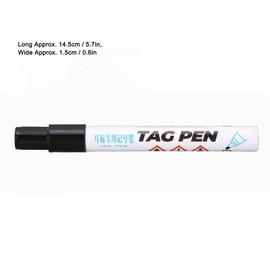 CHEOTIME Ear Tag Marking Pen, Waterproof Strong Penetration Black Ink Ear Tag Pen Portable Permanent Markers for Pig Cow Sheep