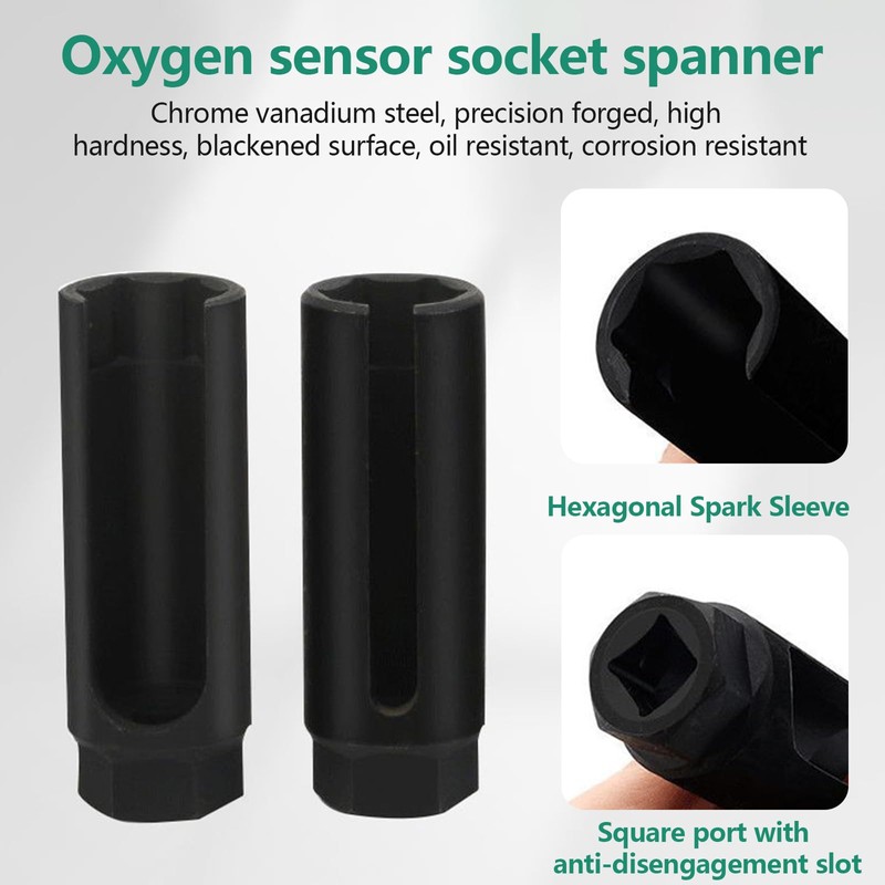 Oxygen Sensor Socket, 2-Piece Lambda Sensor Key Universal Car Lambda