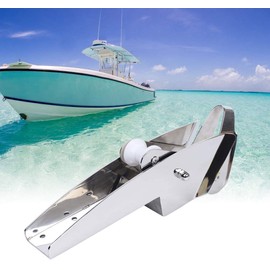 ISURE MARINE AISI 316 Stainless Steel Hinged Self-Launching Bow Anchor Roller with pivoting Dual-Roller 16.5'' for Marine Yacht Docking Accessories