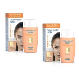 Kit de 2 Fotoprotectores Fusion Water COLOR SPF 50, Protector Solar Facial de fase acuosa con color para uso diario, Cobertura natural, 50ml