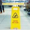 Chapou 4 Pack 24 Inch Blank Floor Sign Yellow A-frame