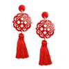 ZENZII Acrylic Resin Tassel Earrings for Women Geometric Modern Pattern