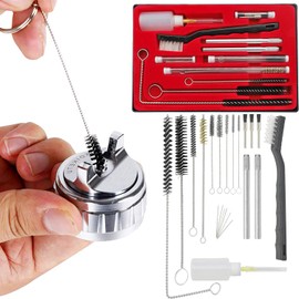 YUZES Professional 23 Pcs Set Cleaning Kit for Cleaning Spray Guns, Suction, Gravity, Pressure Feed,HVLP, and Airbrushes