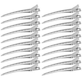 Pin Curl Clips 24 pcs, Silver Metal Hair Clips for Styling, Hair Sectioning Clips, Hairdressing Clips for Curls for Hair Extensions DIY Hair Accessories (3.50 Inch)