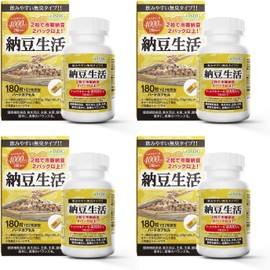 ISDG ナットウキナーゼ 4000FU 180粒 90日分 納豆キナーゼ 納豆菌 サプリ 配合 毎日の健康サポート なっとう サプリメント (納豆生活 4個セット)