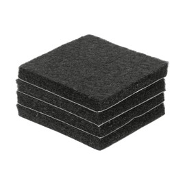 uxcell Felt Furniture Pads, 4Pcs 2.36" x 2.36" Adhesive Backed Felt Non-Slip Anti-Scratch Chair Leg Protectors for Protecting Hardwood Floor, Black