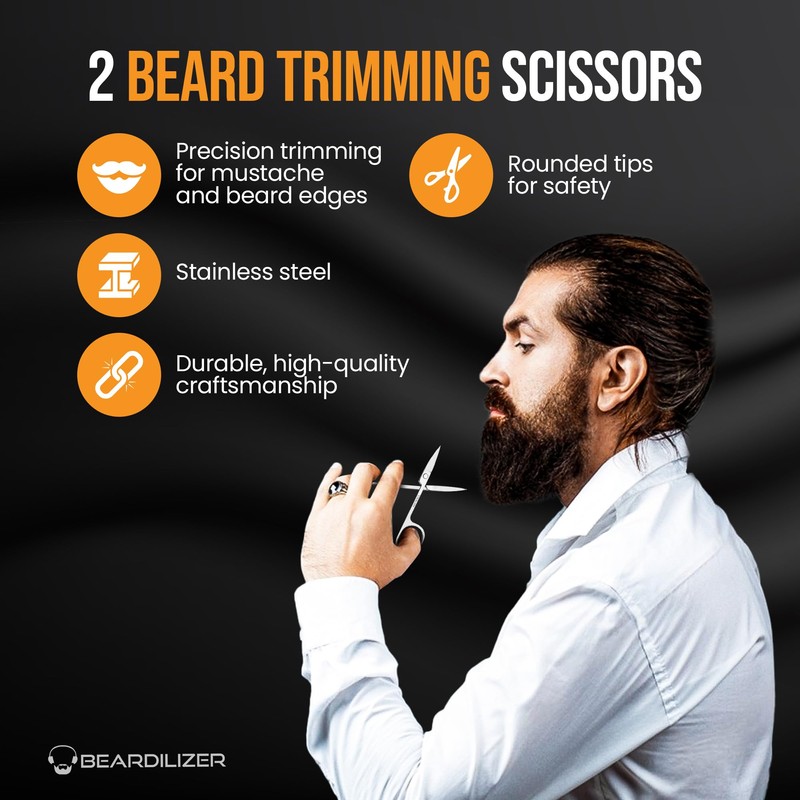 Beardilizer Beard Brush Kit, 100% Pure Boar Bristle Brush, Luxury