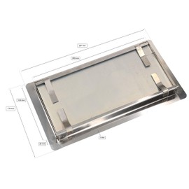 KOTARBAU® Fireplace Door 13 x 26 cm Stainless Steel Inspection Flap Inspection Door Maintenance Door Cleaning Flap Maintenance Opening Inspection Door