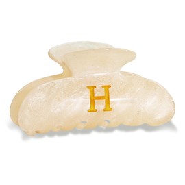 Fohufo Acrylic Letter Hair Clips for Women - Monogram Hair Claw Alphabet Large Hair Clip, Fashion Glitter Claw Clips Elegant And Durable Hair Accessory, Letter H