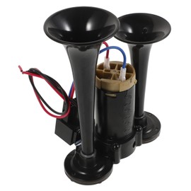 FUNOMOCYA Loud Portable Train Horn Kit Electric Air Horn for Cars Trucks Motorcycles and Boats Powerful Sound Compatible with Multiple Vehicle Models Integrated Design for Easy Installation