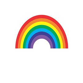 Cartoon Rainbow Bright Birthday Edible Cake/Cupcake Topper for 8 inch round cake or larger