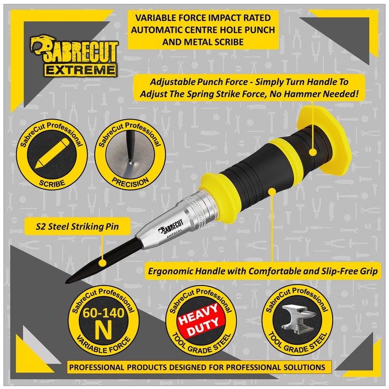 1 Piece SabreCut AHPSC01 Heavy Duty Automatic Spring Driven Centre