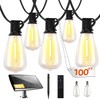 Bdrofn 100FT Solar String Lights Outdoor Waterproof, Solar Patio Lights