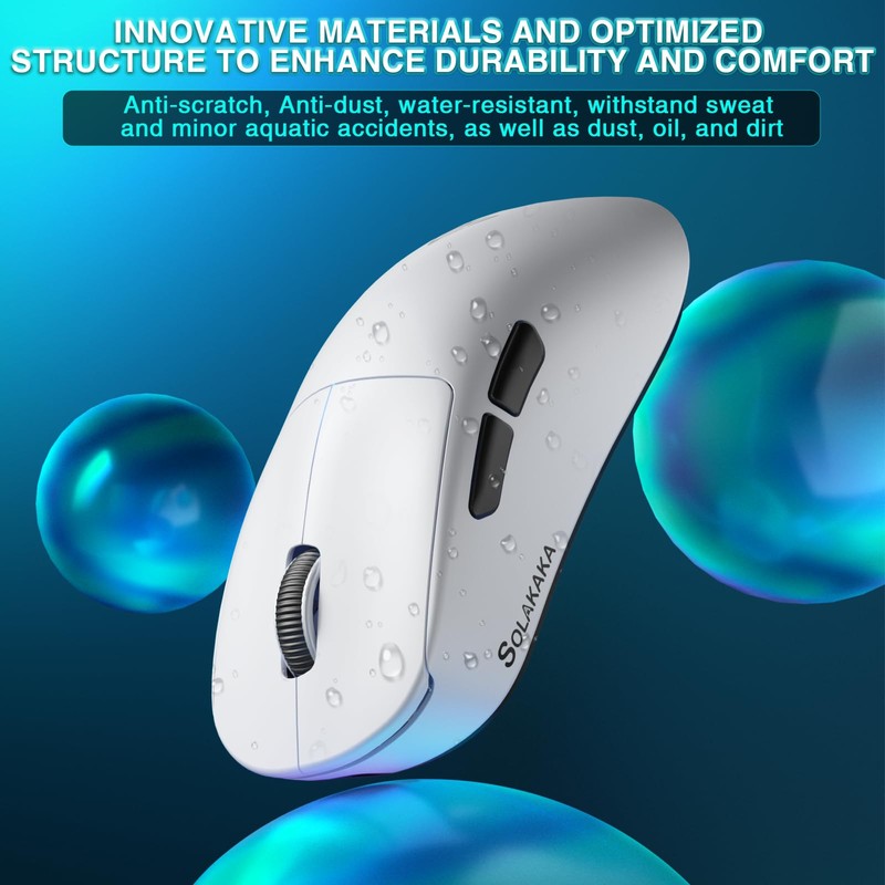 SOLAKAKA SM850 Wireless Gaming Mouse, 24000 DPI, 55g Lightweight Mouse