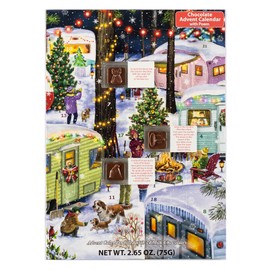 Vermont Christmas Company 'Camping for Christmas' Chocolate Advent Calendars - with Twas the Night Before Christmas Poem & Festive Shaped Chocolates