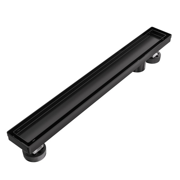 EXF Offset Linear Shower Drain 30 Inch Matte Black with