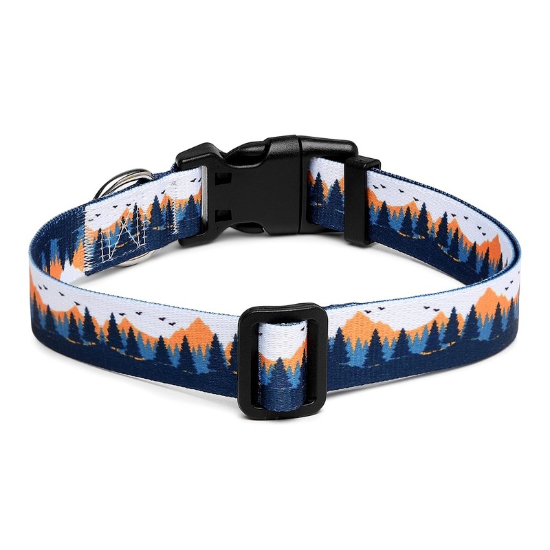 Mercano Adjustable Dog Collar - Special Design Patterns, Soft Nylon