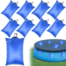 Water Bag Pool Pack of 8 Water Bags for Swimming Pools Pool Cover Weights Water Bag with Hooks 21 x 30 cm Tarpaulin Pool Water Bag for Winter Above Ground Pool Tarpaulin