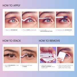 FALSCARA Studio Lash Extension Kit, Individual Lash Palette, 18 Stackable Lash Clusters, ‘Dark Chocolate Fluffy’ False Eyelashes, Medium Volume, Length 10mm–14mm, Band Size 2mm-6mm