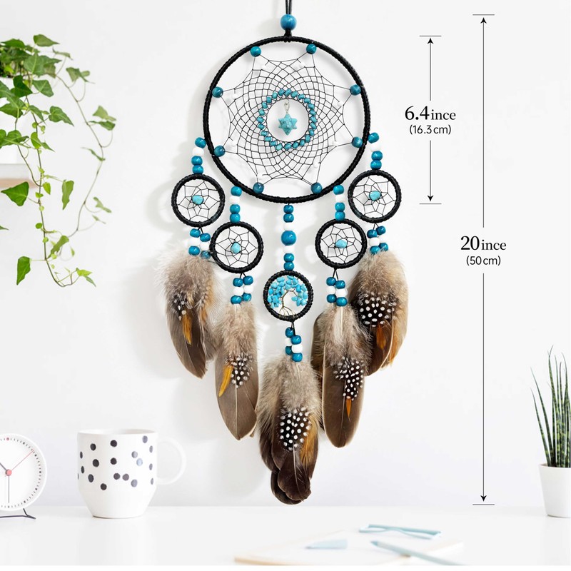Dream Catchers,Dream Catcher Adult,Tree of Life Wall Decor with Turquoise