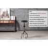 LOKKHAN Set of 2 Rustic Industrial Bar Stool-24-30 Adjustable Metal