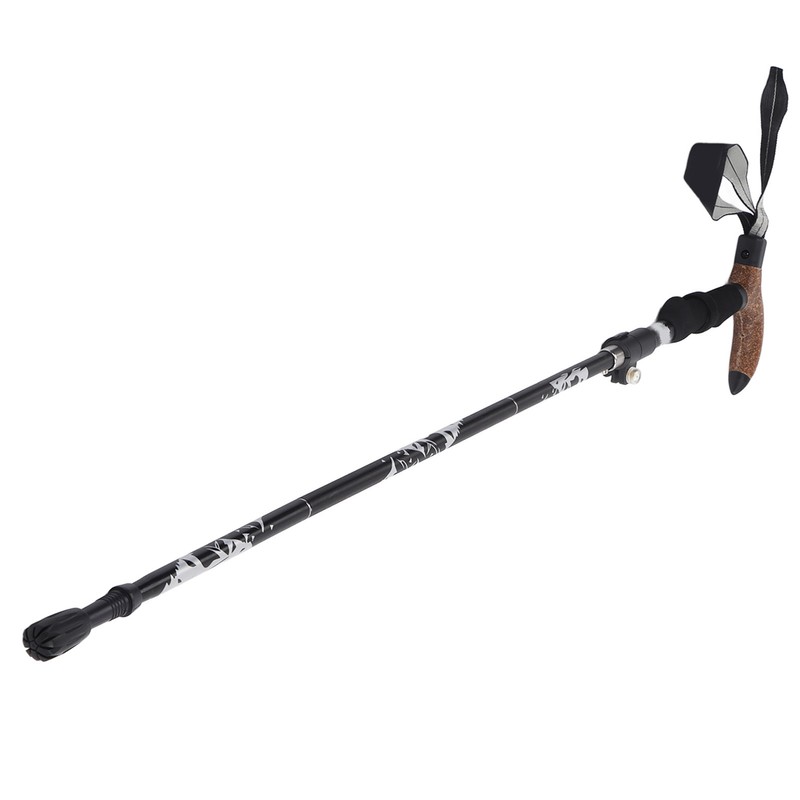 Trekking Pole Hiking Walking Stick 5 Fold Curved Handle Ultra