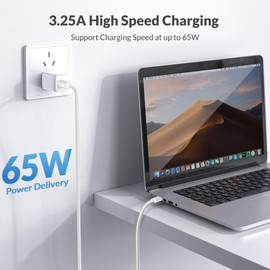 Hichain USB C Cable 65W High-Speed (2Pack 3FT 6FT) USB C Cable Charger Durable Safe Fast Charging for All Type C Devices Featuring PD Smart Chip 20000+ Durability