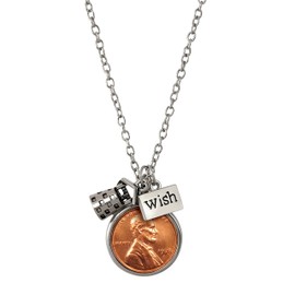American Coin Treasures Wishing Well Penny Charm Pendant Necklace