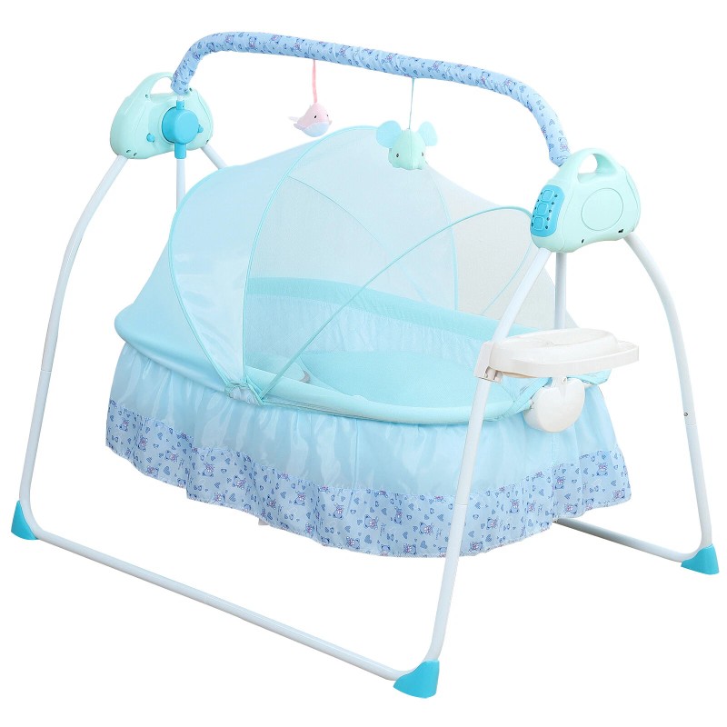 Electric Power Auto-Swing Bed Baby Cradle Crib Infant Rocker Cot