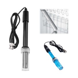 LNGJIN PH Probe Electrode, pH Electrode for Water Quality, Precision pH Electrode, Acid Meter Electrode Probe, PH Sensor Probe, for Monitoring, Dosing of Hydroponic Systems (PH 0-14)