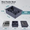 UPSKY 3-in-1 Elevated Dog Bowls Slow Feeder, Adjustable Stand, Stainless