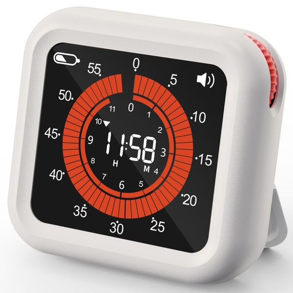 MeesMeek Digital Visual Timer - Max 11H 59M Rechargeable Countdown