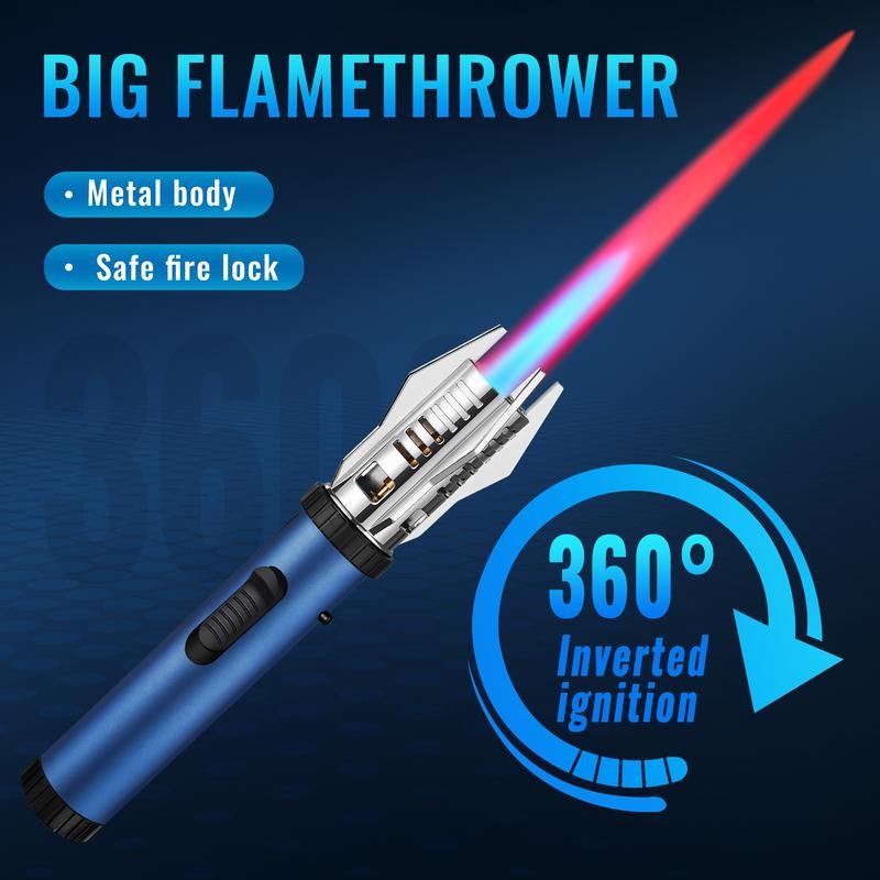 Butane Lighters, Adjustable Jet Flame Torch Lighters, Windproof 8" Portable
