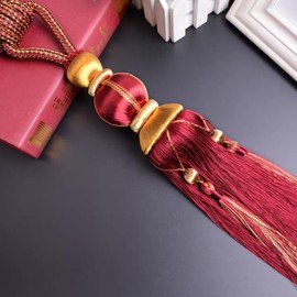 Paired Lantern Single Hanging Ball Tassels Curtains Buckle Sling Binding Lantern Tiebacks Handcrafted Braided Buckle Drapery Curtain Holdbacks Window Treatments for Home