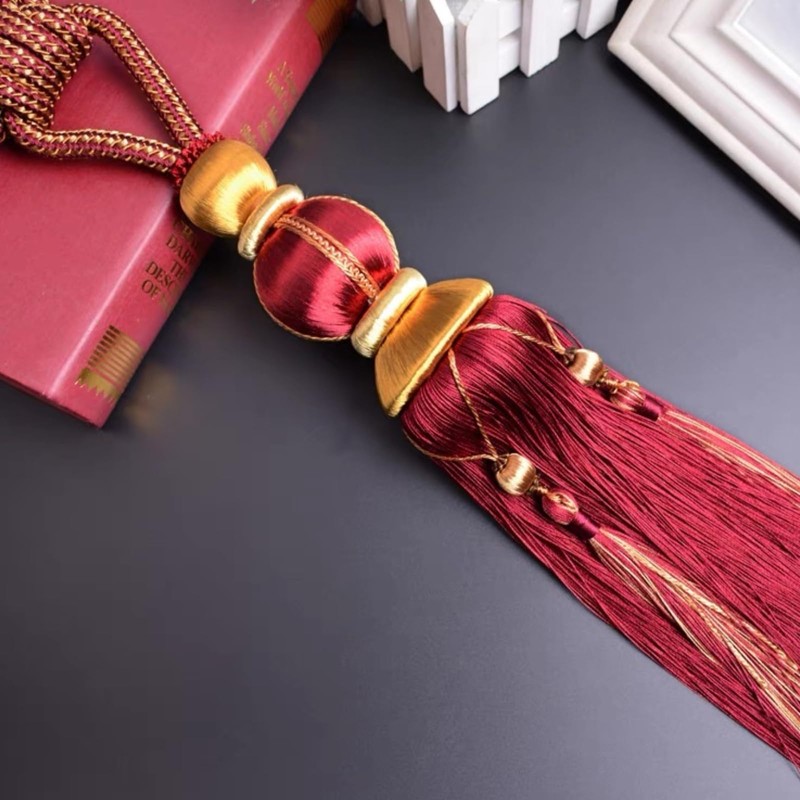 Paired Lantern Single Hanging Ball Tassels Curtains Buckle Sling Binding