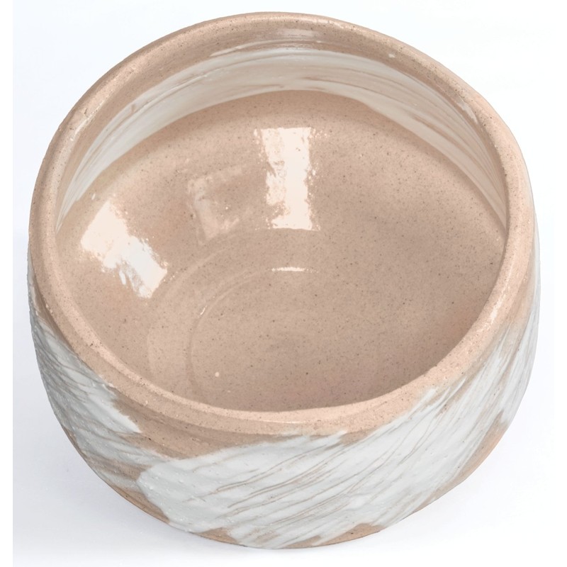 Original Japanese Matcha Bowl 500 ml, Handmade with Brush Design,