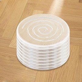 ZOMPAGO Clear Silicone Cabinet Door Bumpers,Circle 8 Pcs,Self-Adhesive Sound Dampening Pads,Surface Protection & Anti-Friction for Drawers, Table Bottoms,Wall Door Stoppers, Transparent Adhesive Pads