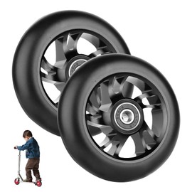 Stunt Scooter Wheels, Pack of 2 Scooter Replacement Wheels, Stunt Scooter Wheels with ABEC-9 Aluminium Ball Bearings, Scooter Wheels for All Kick Scooters and Stunt Scooters (Black-100 mm)